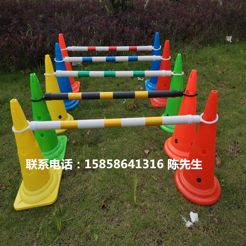 CHILD BALANCE CAR RACE TRACK ROD TELESCOPIC LEVER CONE BARREL CONNECTED LEVER WHEEL SLIP TRACK MARK BARREL RED WHITE WARNING ROD WITH STRIP