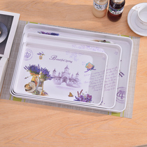 European tray Household rectangular water cup tea plate Creative melamine tableware plate Plastic fruit cake plate