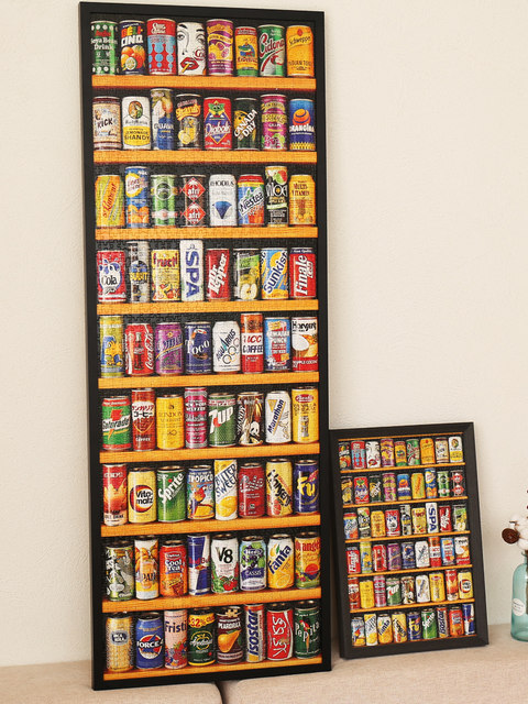 Soda can puzzle solid wood photo frame 2000 pieces can 1500 pieces soda can mini 1000 pieces soda can frame
