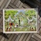 Puzzle frame solid wood American retro three-dimensional floating frame 1500 puzzle frame Renoir puzzle photo frame 1000 pieces
