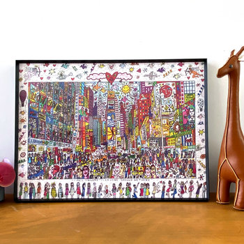 Aluminum Alloy Solid Wood Photo Frame 1000-Piece Times Square Puzzle 70X50 Special Photo Frame