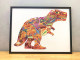 Simple solid wood puzzle frame children's puzzle 280-piece dinosaur 150-piece elephant special-shaped puzzle special photo frame