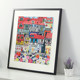 Simple Flat Solid Wood Frame Dream Town 1000 Pieces 58.4X58.4Cm Special Photo Frame