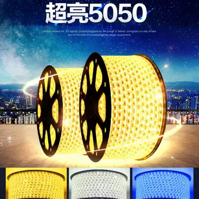 Copper wire LED light belt 60 beads 5050 super bright waterproof colorful LED light belt 3528 soft light strip light belt household