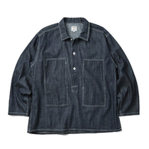 2024 spring and autumn long-sleeved denim shirt American retro denim washed jacket workwear vintage shirt for men