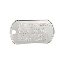 U.S. soldier identity tag military tag engraved necklace soldier tag dog tag stamped gravure air force marine and military tag customization