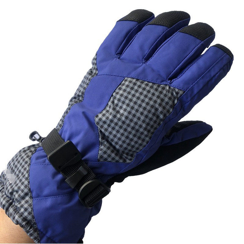 Blemish Blue Red New Snowy Thickened Plus Suede Gloves Waterproof Bag Breathable Windproof Outdoor Bike Locomotive Men