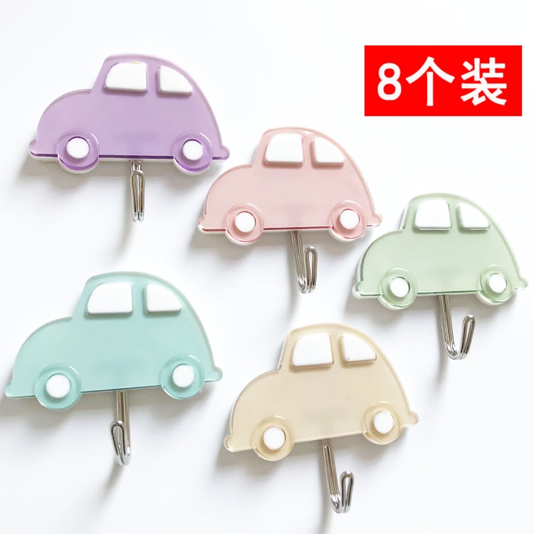 8 loaded adhesive hooks powerful bearing adhesive type super-strong wall-mounted hanging wall Idea cute home free of punch hooks
