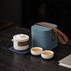 Travel tea set one pot two quick guest cups