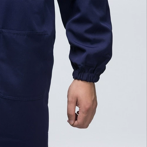 Полиэфирный хлопок с длинным складом с синими пальто