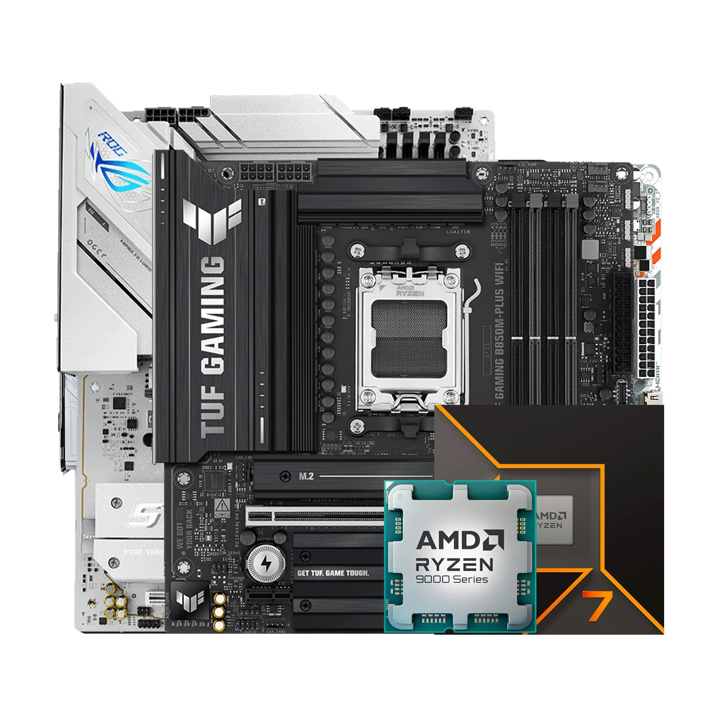 Сет Asus, материнская плата, процессор AMD Ryzen 9700x, 7800×3, 3D, 9800×3, 850m