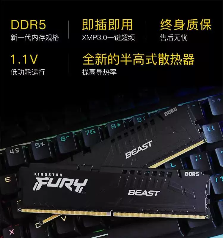 Kingston DDR5 Beast Series 5600/6000MHz 16G/32G настольная память