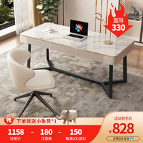 Rock Plate Desk Light Extravagant Modern Office Desktop Computer Desk Student Small Family bedroom Home Extremely Simple Writing Desk