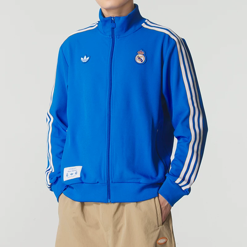 Adidas, мужская весенняя королевская футбольная куртка, тренд сезона