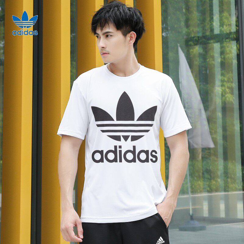Купить Adidas adidas официальный сайт предоставить официальное право клевер  20 осень мужчина случайный короткий рукав T футболки CW0709 в  интернет-магазине с Таобао (Taobao) из Китая, низкие цены | Nazya.com