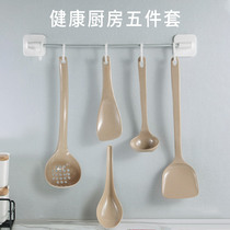 Shell Wei household small colander kitchen rice husk long handle with adhesive hook Japanese hot pot Spoon soup spoon Colander set