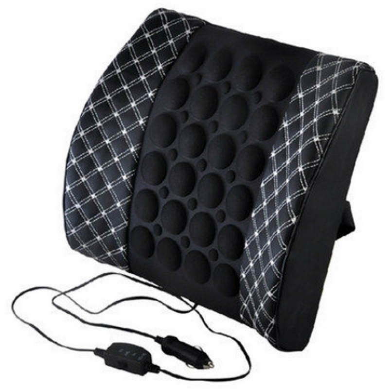 Car waist close to electric massage with pillow car waist cushion vehicular waist cushion seat backrest truck 12V 24V waist close to-Taobao
