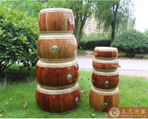 Luo Dongyuan 7 8 9 10 inch log treble dharma bamboo nail cowhide drum War drum Chuantang drum Bamboo nail drum Taoist drum