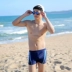Shu Man Đồ bơi Đồ bơi tăng kích thước Quần bơi nam chuyên nghiệp Thể thao thoải mái Tương phản Điều chỉnh Quần bơi nam Nam bơi đầm