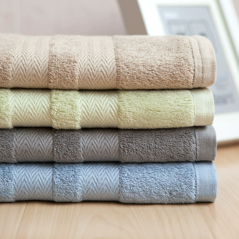 Khăn bông cotton màu khách sạn Yuchen đặc màu tăng độ thấm hút dày 40 * 85cm màu - Khăn tắm / áo choàng tắm