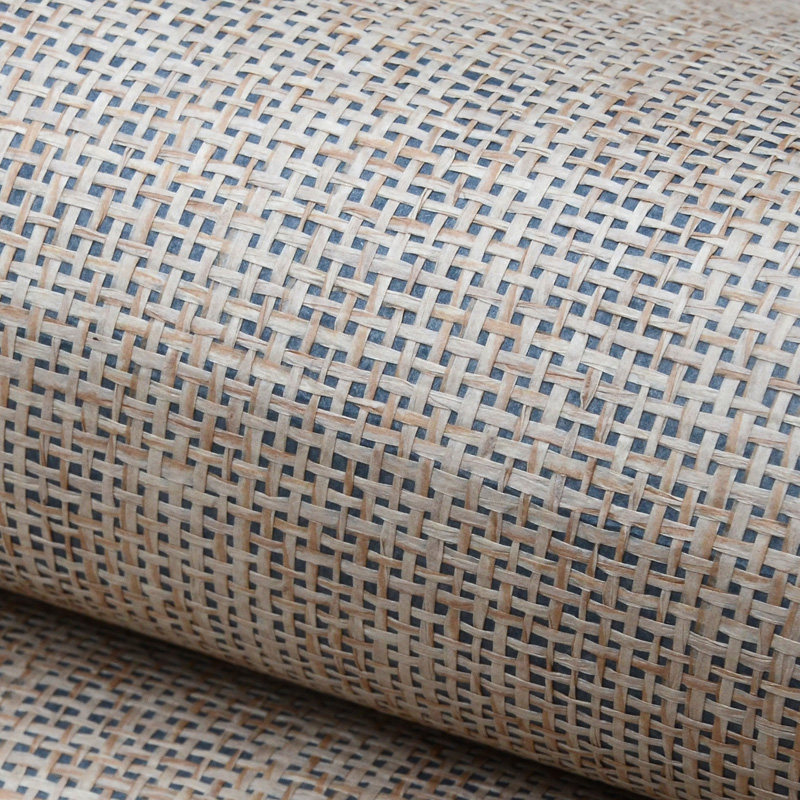 Modern Simple Plant Straw Wallpaper Fashionable Chinese-Japanese-Korean-style Living Room Southeast Asia Natural Eco-friendly Wallpaper