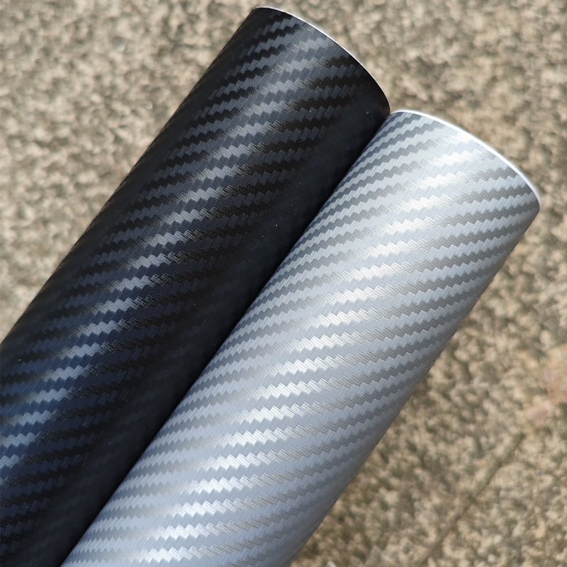 自動車用カーボンファイバーシルバーカラーチェンジフィルム、自動車ドアおよびボディ用ダークグレーステッカー、木製パネル、キャビネット、ステンレススチール4Sショップ装飾フィルム。