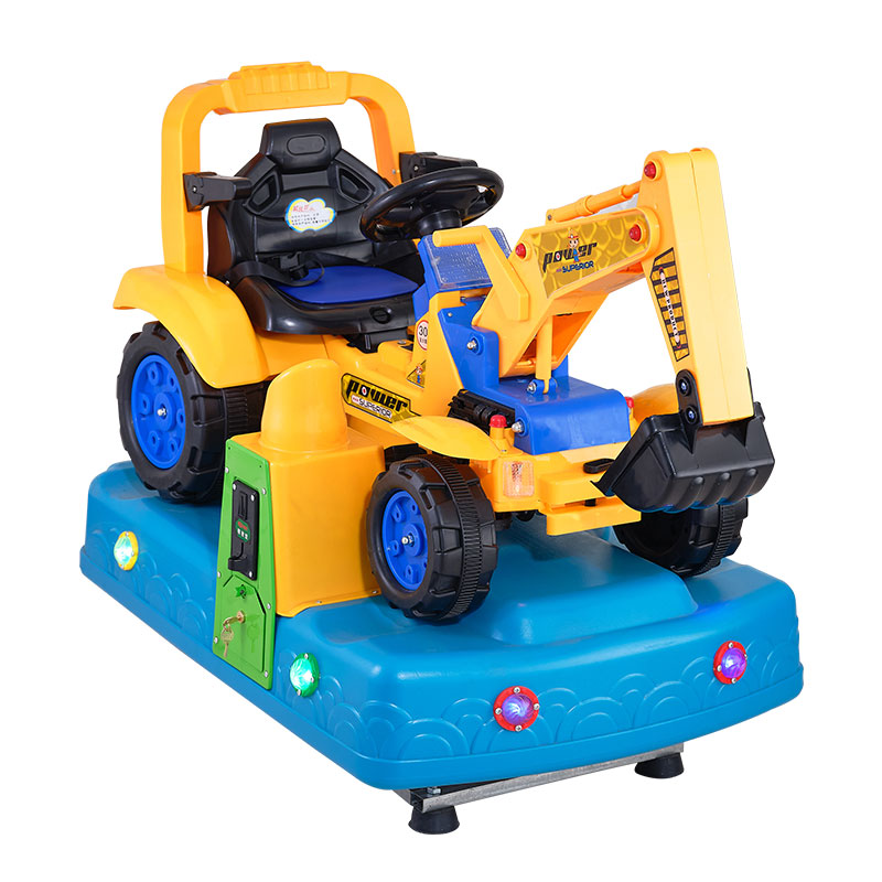 New excavator children rock car 2021 - coin Yao Yao car commercial scan code payment can be coin toy car