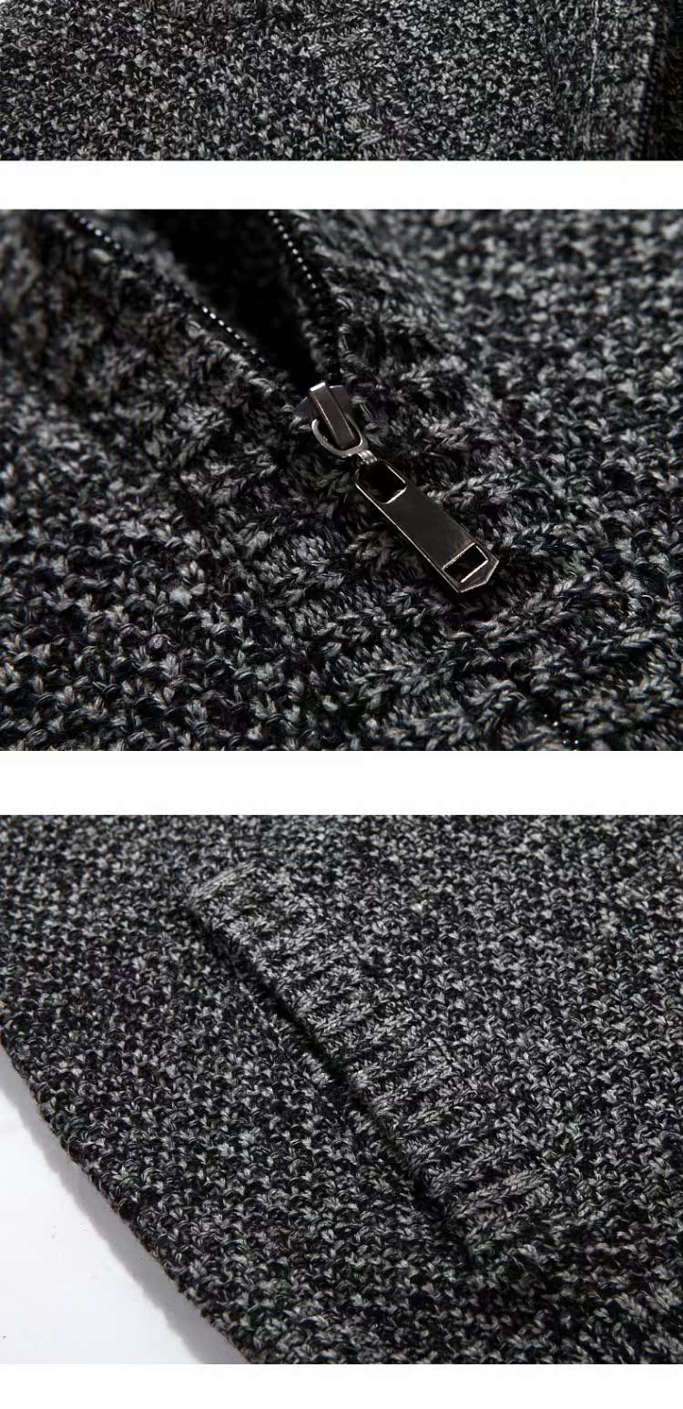 2018 mùa thu mới đứng cổ áo không tay đan áo len nam áo len mỏng vest nam áo len nam cardigan nam 