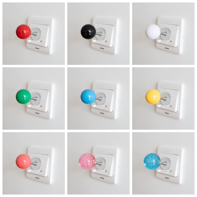 Xiaohongshu Style Red Ball Rocker Switch Sticker Decorative Cover Switch Socket Wall Sticker Dopamine Colorful Solid Ball