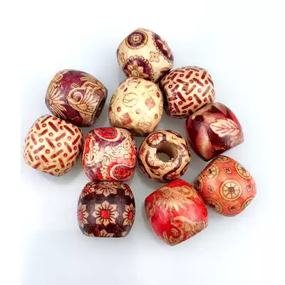 Dirty braided beads Buckle beads buckle ring Wooden beads Dirty braided hair extension beads Large braided hair extension ring Wooden beads appliqué beads 10