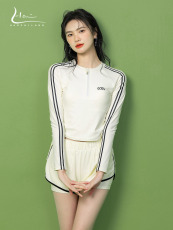 купальник 分体泳衣女款保守2024新款游泳馆专用显瘦遮肚长袖防晒运动游泳装