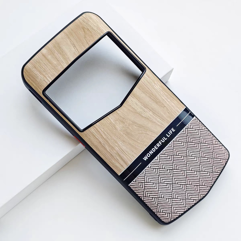 Suitable for Weitu Agent Q Phone Case, Stitched Wood Grain Vertu Weitu Agent Q Protective Cover, Simple and High-End Business Style Vtl-202403 Weitu Third Generation Fashion Light Luxury