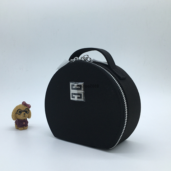 Authentic Givenchy/纪梵希 Black Handle Makeup Bag, Double Zipper Clutch Bag, Evening Bag Authentic Givenchy/纪梵希 Black Handle Makeup Bag, Double Zipper Clutch Bag, Evening Bag