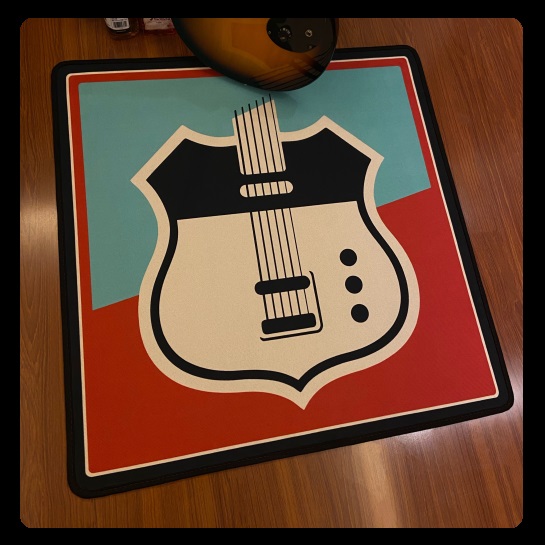 Guitar logo LOGO carpet rehearsal room studio sound engineer decoration non-slip seat cushion home guitar gift