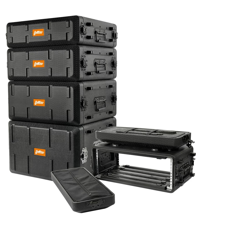 New Pe 6Us Plastic Double-Layer Design Carbon Fiber Box Double-Open Microphone Box Carbon Steel Flight Box Equipment Protection Box