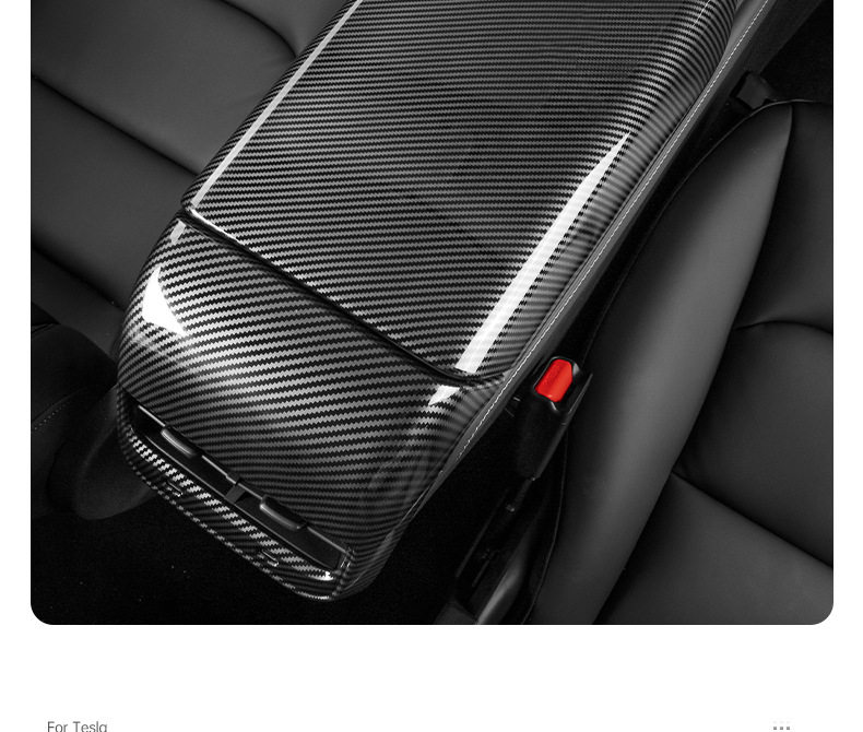 Подлокотник поле рукав 适用特斯拉model3/y扶手箱盖板保护套中控车内饰壳罩改装丫配件
