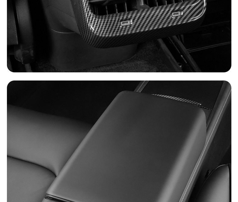 Подлокотник поле рукав 适用特斯拉model3/y扶手箱盖板保护套中控车内饰壳罩改装丫配件