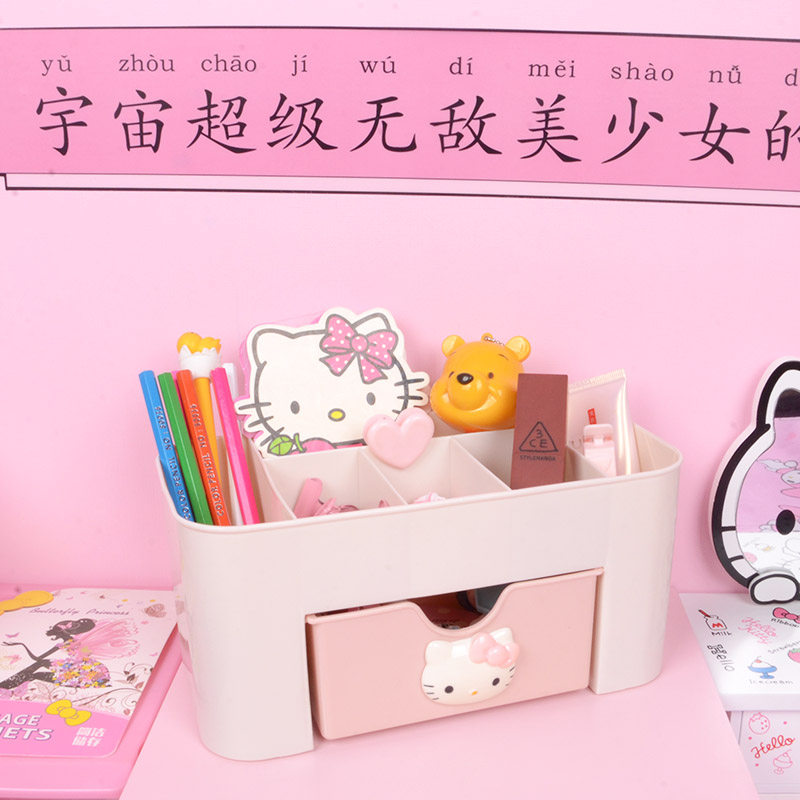 Desktop Upper Office Desk Containing Box Girl Hearts Small Items Shelve Items Shelve Dorm Room Debris Box