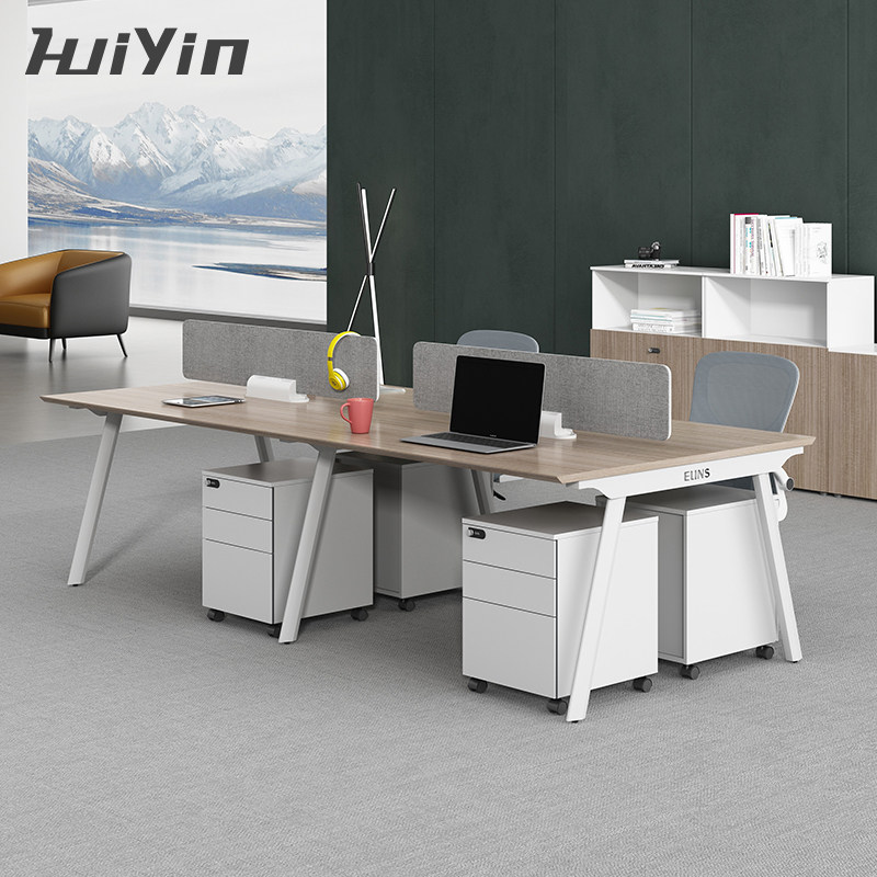 Staff office desk and chair combination furniture simple and modern 4 6 multi-person computer partition workstation screen staff table