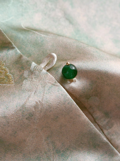 《双遇》桑蚕丝双面真丝正反两穿提花马甲新中式国风圆领上衣马夹