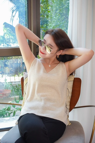 Кашемировый зимний мягкий цветной жилет