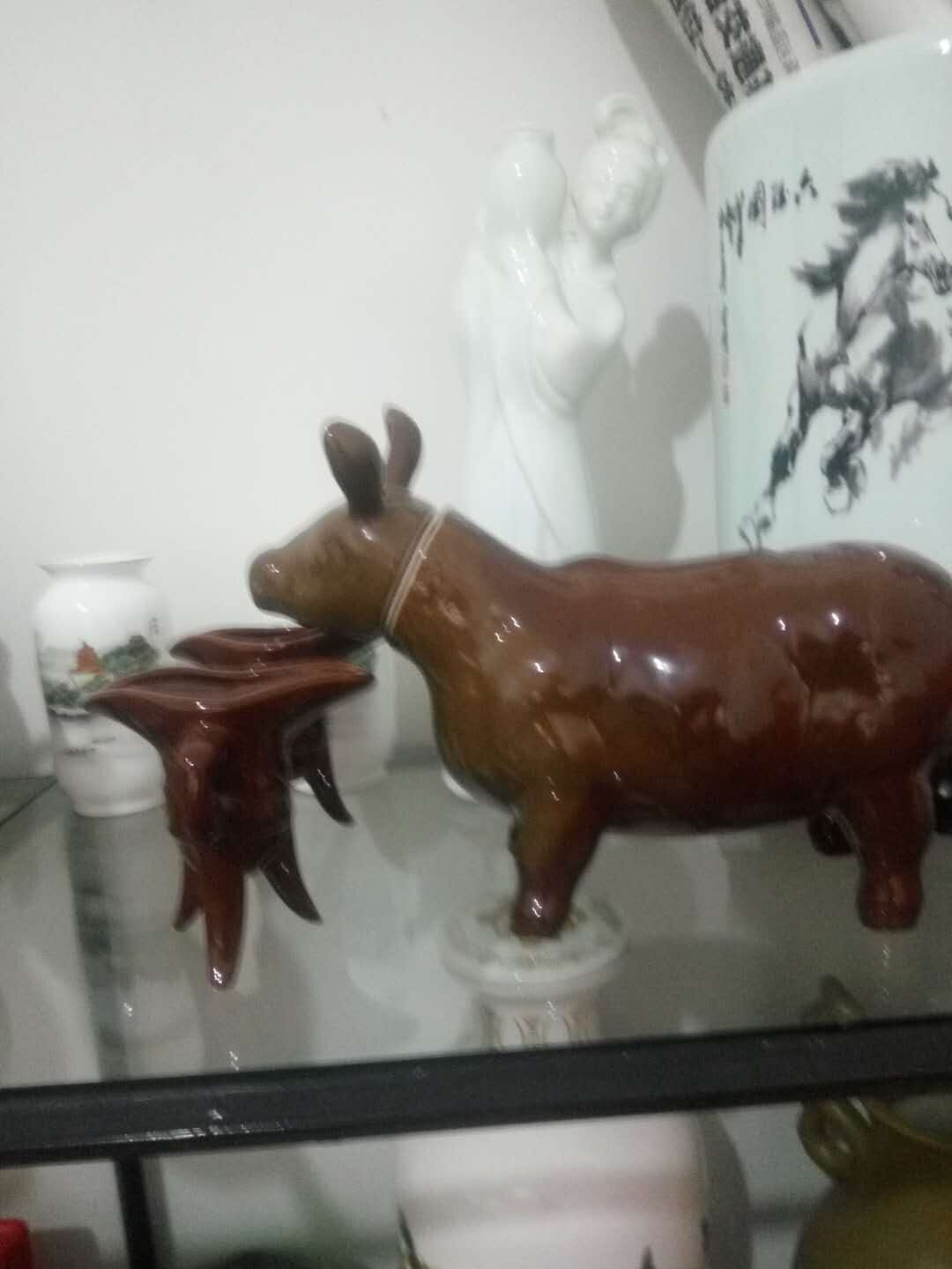 Ceramic bottle collection 8903 exquisite perfect veterinary estate with two glasses