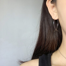 Korean 925 sterling silver plated 14K curved creative fishtail ear line curved super fairy ear hanging temperament personality does not fade