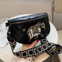 Korean generation light luxury bag female 2022 new trendy ins all-match one-shoulder backpack diamond waist bag broadband messenger chest bag