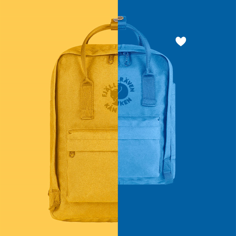 Swedish Fjallraven Arctic fox double shoulder bag re-kanken series lovers bag for men and women