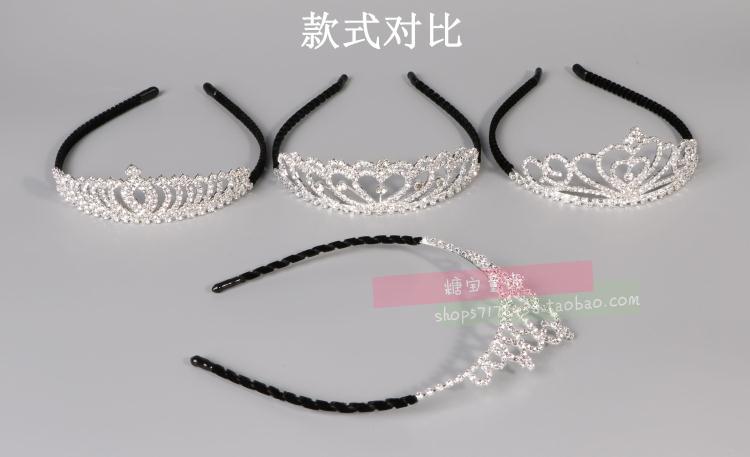Người lớn trẻ em pha lê vương miện nhung quanh co cô gái công chúa vương miện hiệu suất headband phụ kiện tóc thẻ băng đô nam