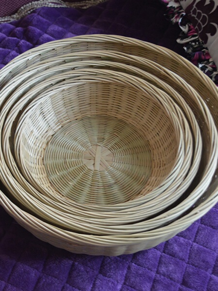 Bamboo Plaited Articles Fruit Basket round Bamboo Basket For Home Dustpan Storage Basket Steamed Bread Egg Storage Basket Small Turnover Basket Bamboo Basket