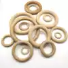 DIY small wooden circle clothing store Wooden ring hook pylons accessories large and small wooden circle jewelry accessories factory direct sales