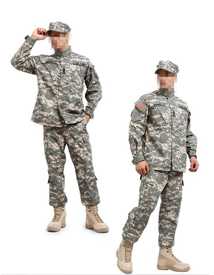 ACU new trousers four seasons in the long section of China neutral field suit black training suit camouflage suit men
