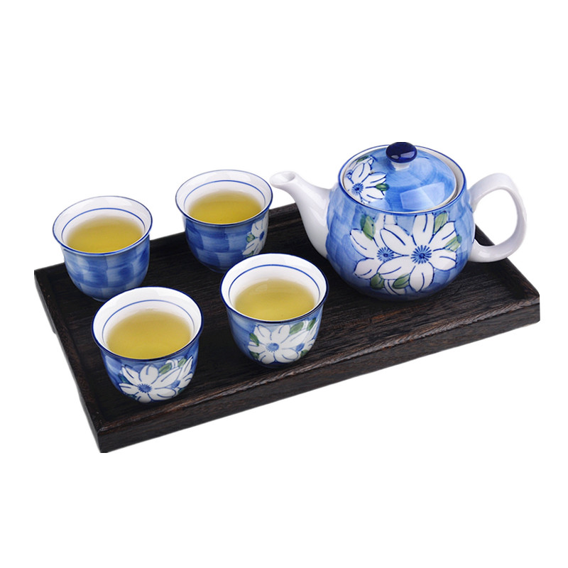 Jingdezhen ceramic tea set Japanese hand - made tea teapot teacup drinking glasses suit kung fu tea tea tray